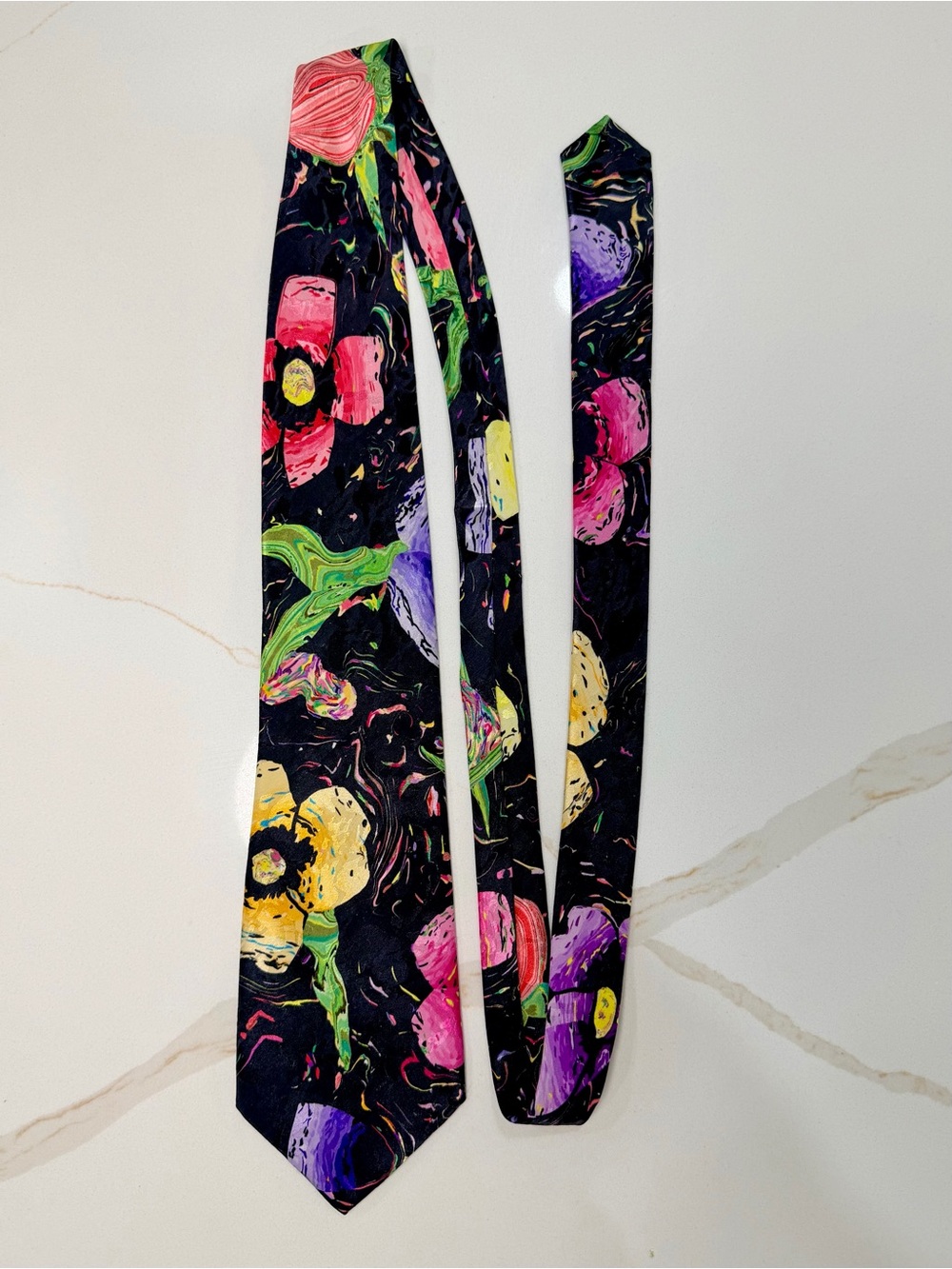 Vintage Brioni 100% Silk Abstract Floral Made in Italy Luxury Designer - Picture 3 of 5